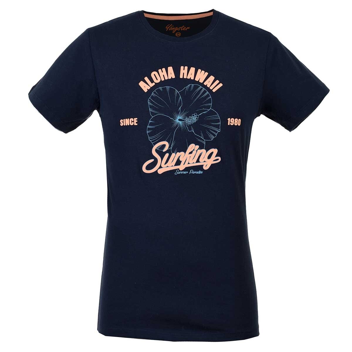 Playera Azul Obscuro Estampada para Caballero Yöngster