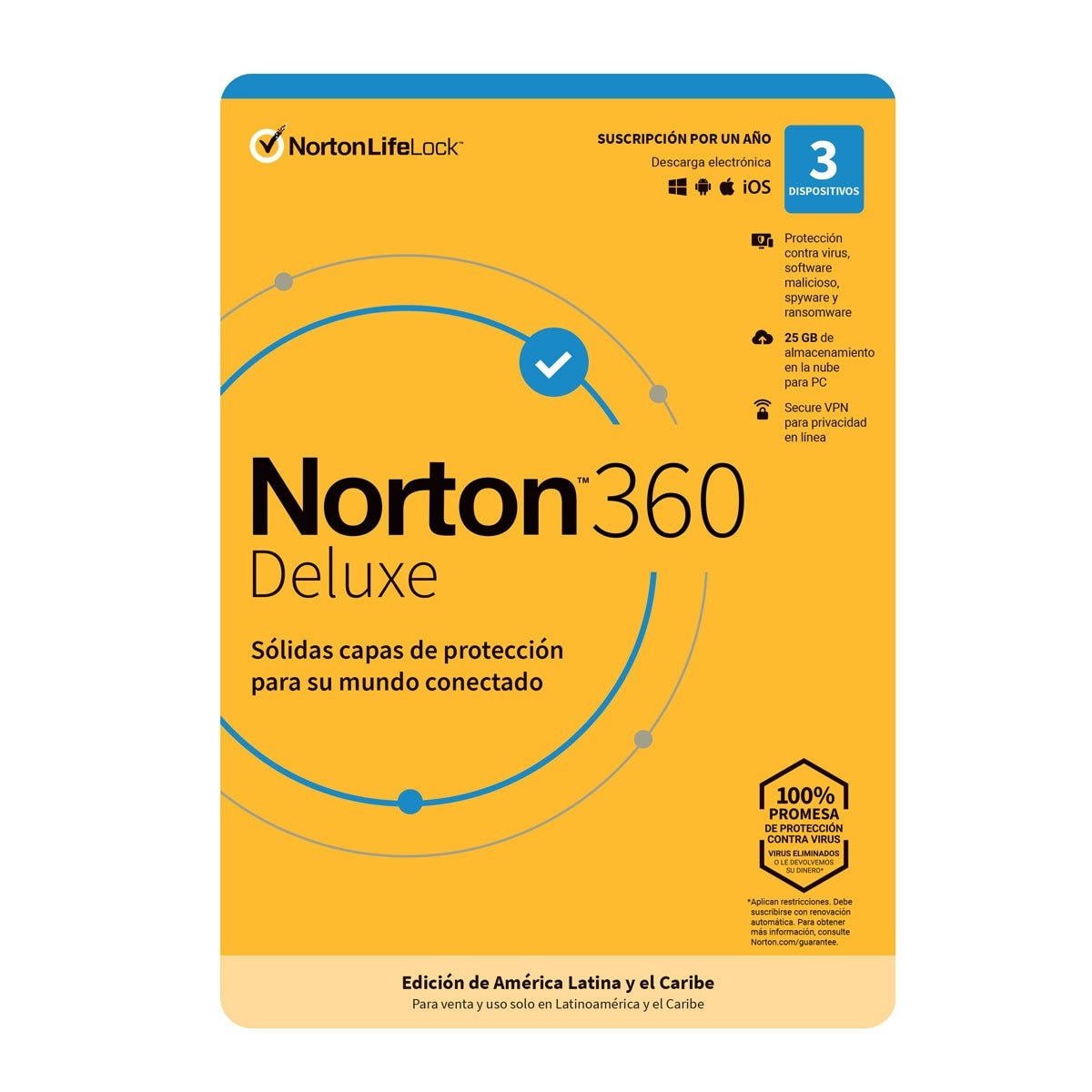 Norton 360 Deluxe 3 Dispositivos 1 Año