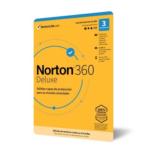 Norton 360 Deluxe 3 Dispositivos 1 Año