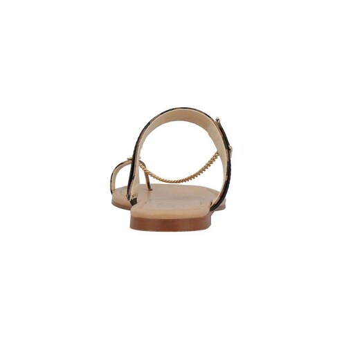 Sandalia con Silueta Tipo Flat con Cadena Color Negro G By Guess