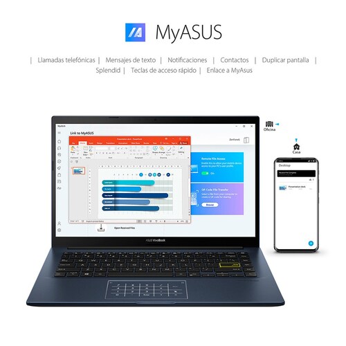 Laptop Vivobook 14&quot; Asus X413Fa-Bv105T + 32 Optane Azul