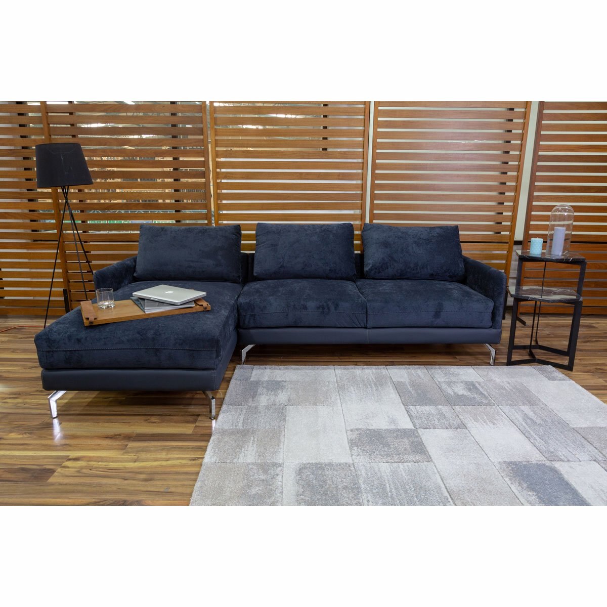 Chaise Izquierdo Treviso Iron Azul Devane