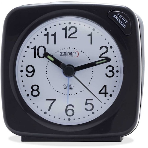 Reloj Despertador Negro Steiner Modelo Sr951Bk