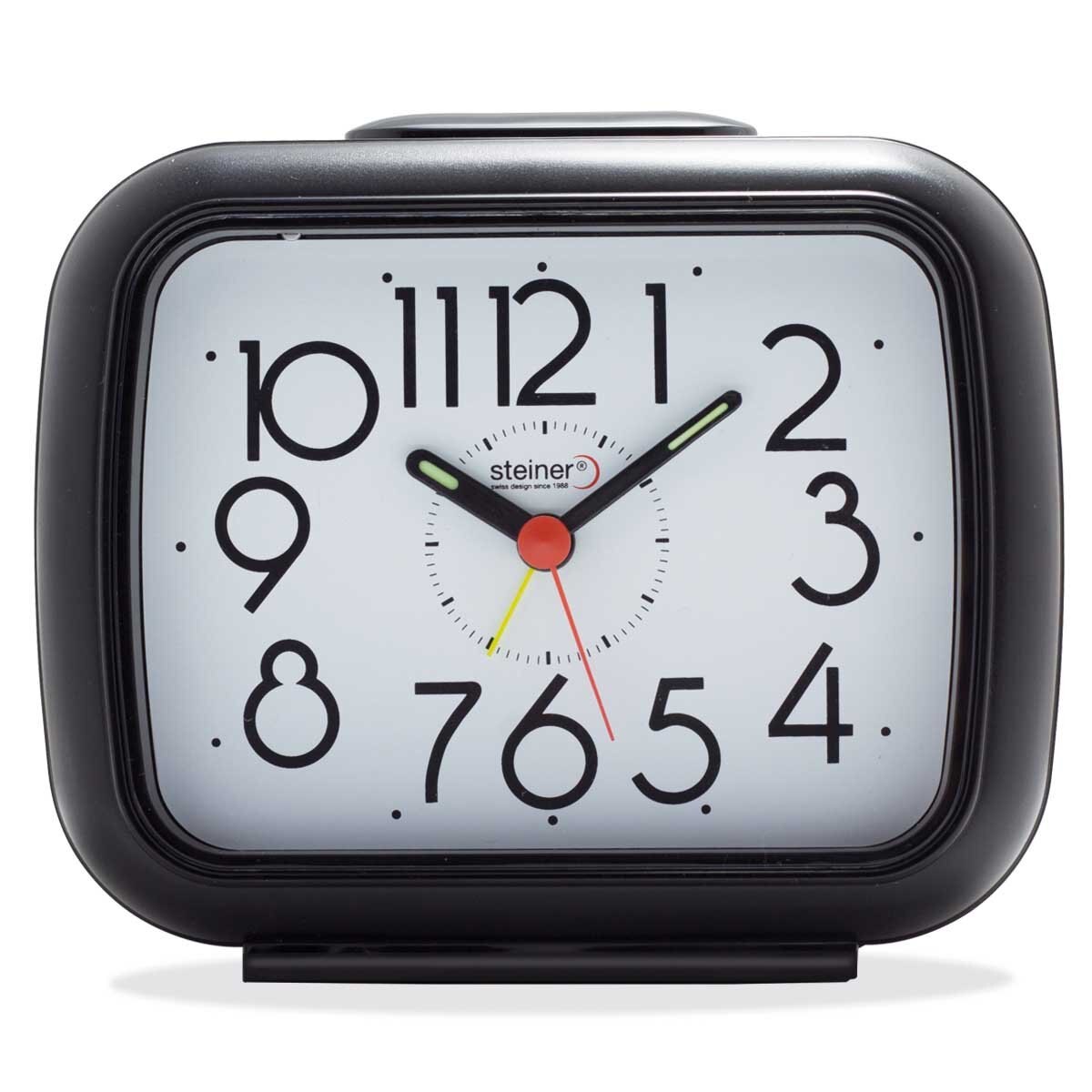 Reloj Despertador Negro Steiner Modelo Ba08Bk-R2