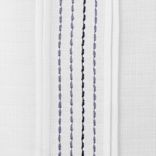 Guayabera para Caballero Manga Larga Blanca con Alforzado Pin Point G Candila