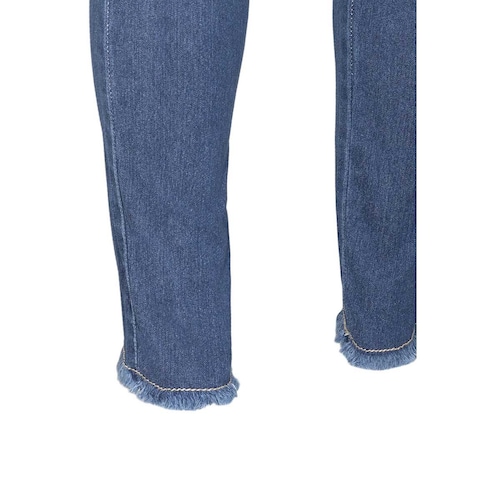Jeans Skinny con Destrucción Limoncello