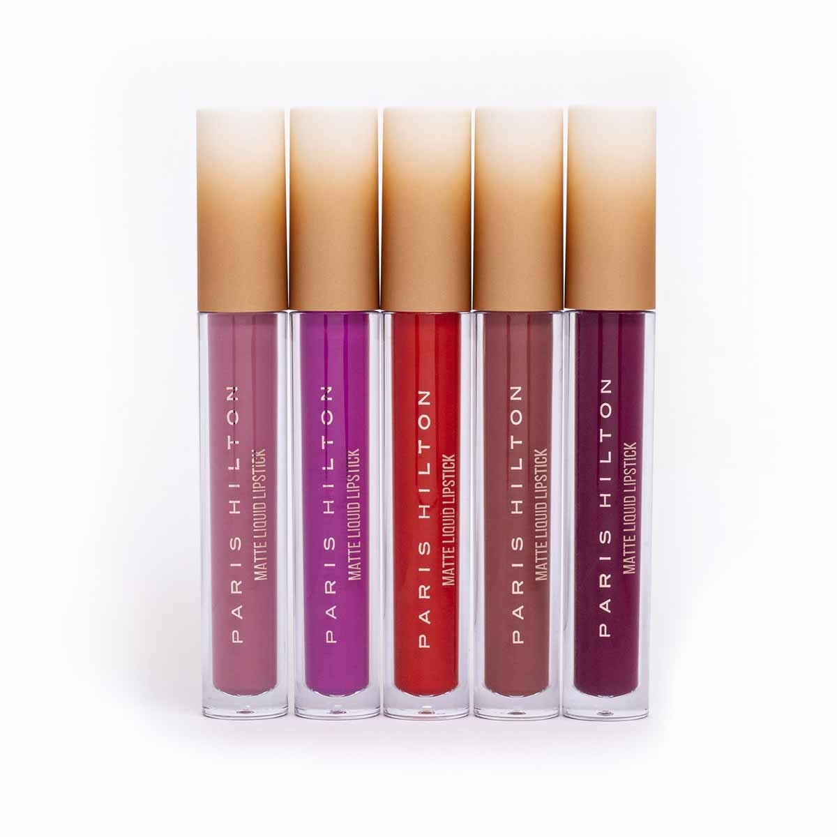 Set de lipstick paris hilton scented honey matte lip gloss 5 piezas Sears