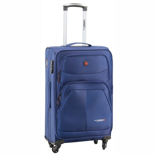 Maleta Expandible Soft Side Lemans 28&quot; Azul Swissbrand