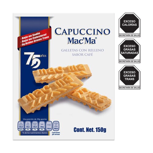 Galletas Capuchino 150 Grs. Mac' Ma