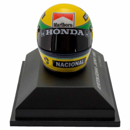 Casco Amarillo a Escala 1:8 Ayrton Senna Classic Modelo Asmc16500