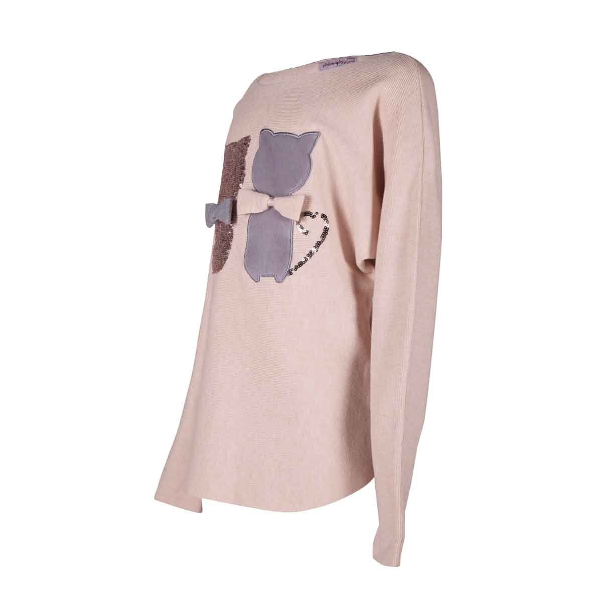 Suéter de Gatos con Lentejuelas para Niña Philosophy Jr Girls Modelo Xn508K