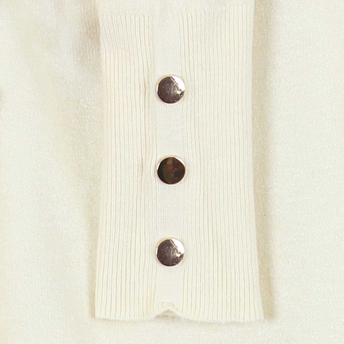 Suéter Beige con Cuello Redondo Diseño Liso Just By Basel