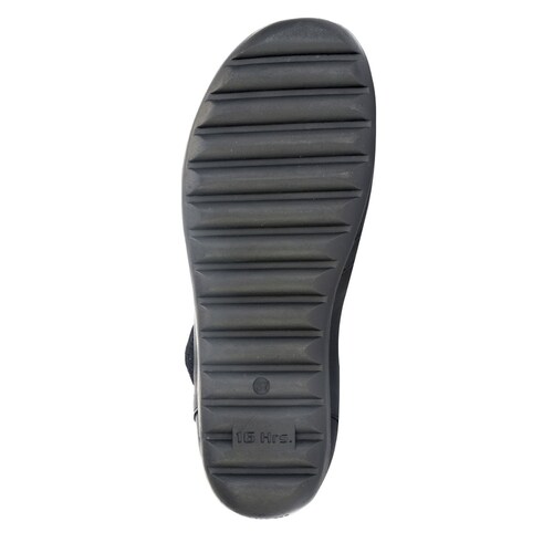 Calzado Negro de Piel con Velcro para Ajuste al Pie 16 Hrs