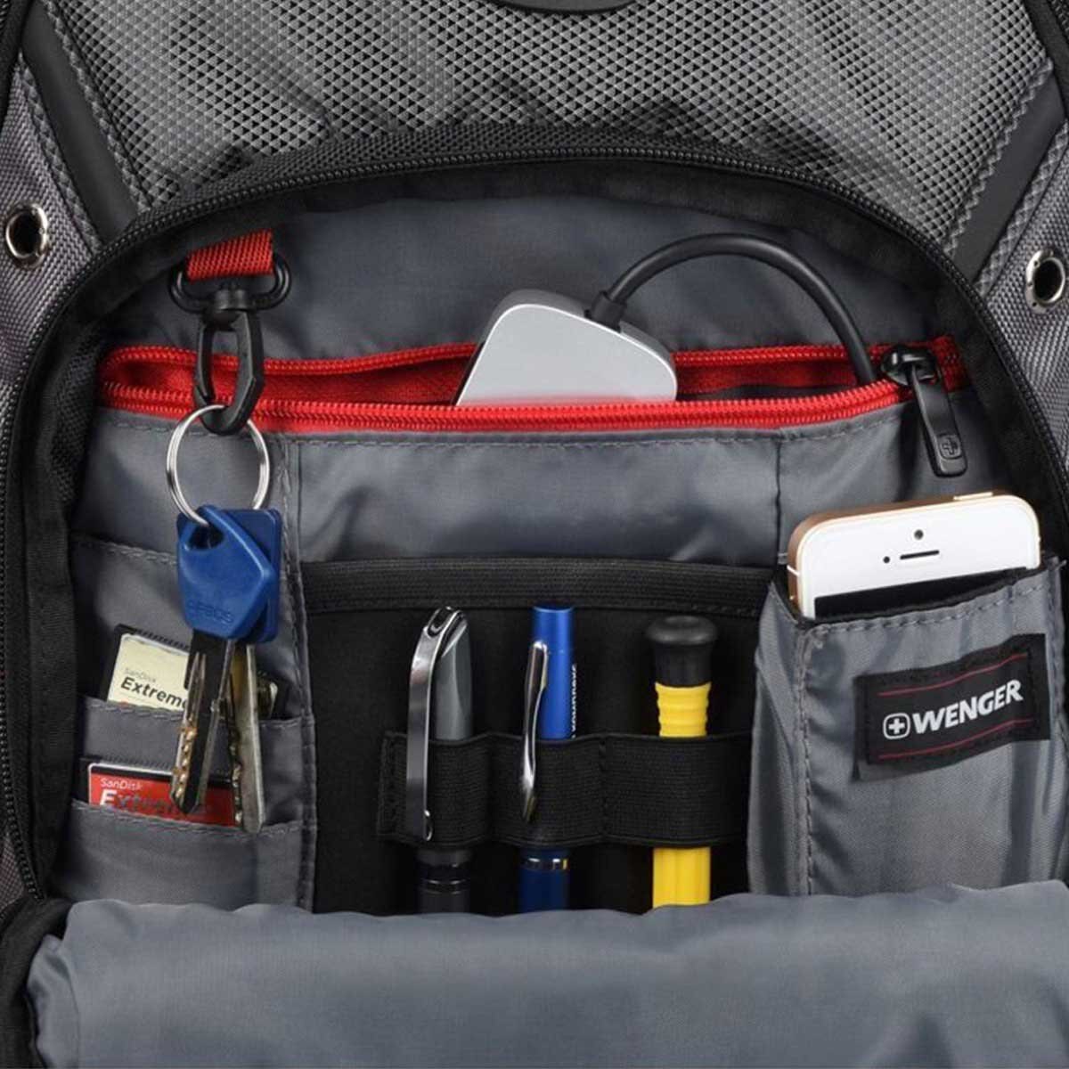Mochila Portalaptop 16" Synergy Gris- Negro Wenger