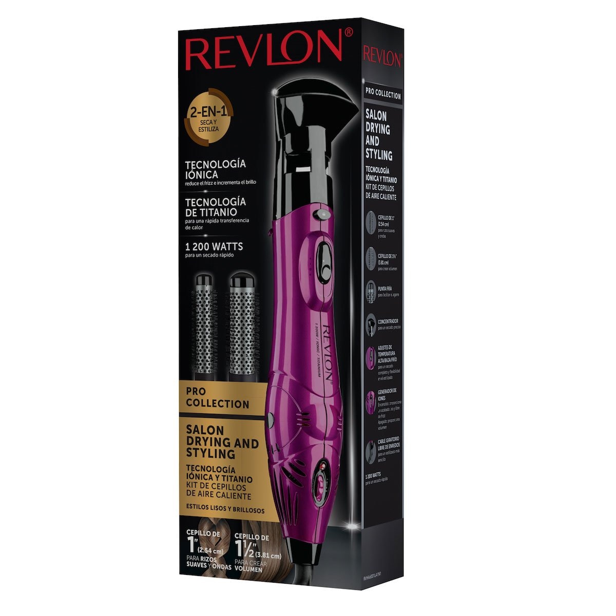 Revlon Cepillo de Aire 1200W Titanio