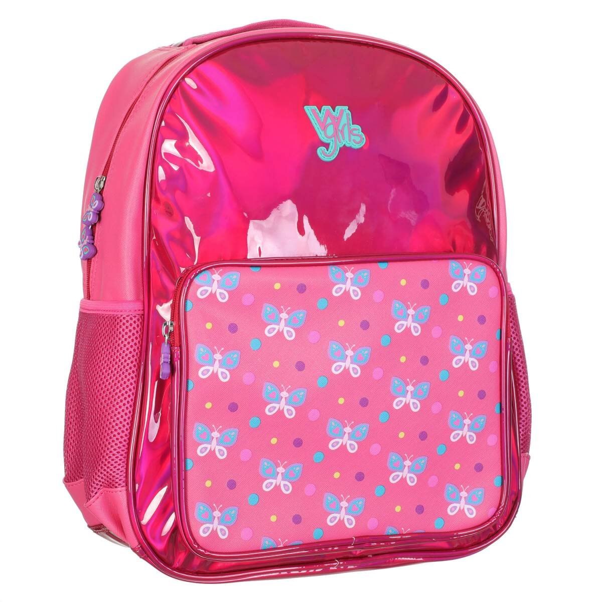 Mochila Rosa Mexicano Diseño Mariposas W Girls