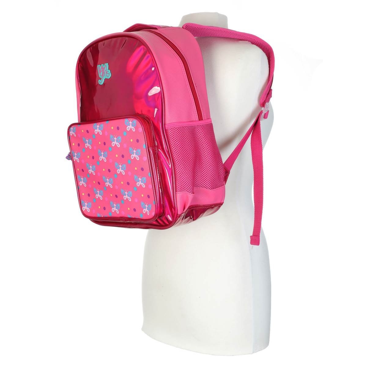 Mochila Rosa Mexicano Diseño Mariposas W Girls