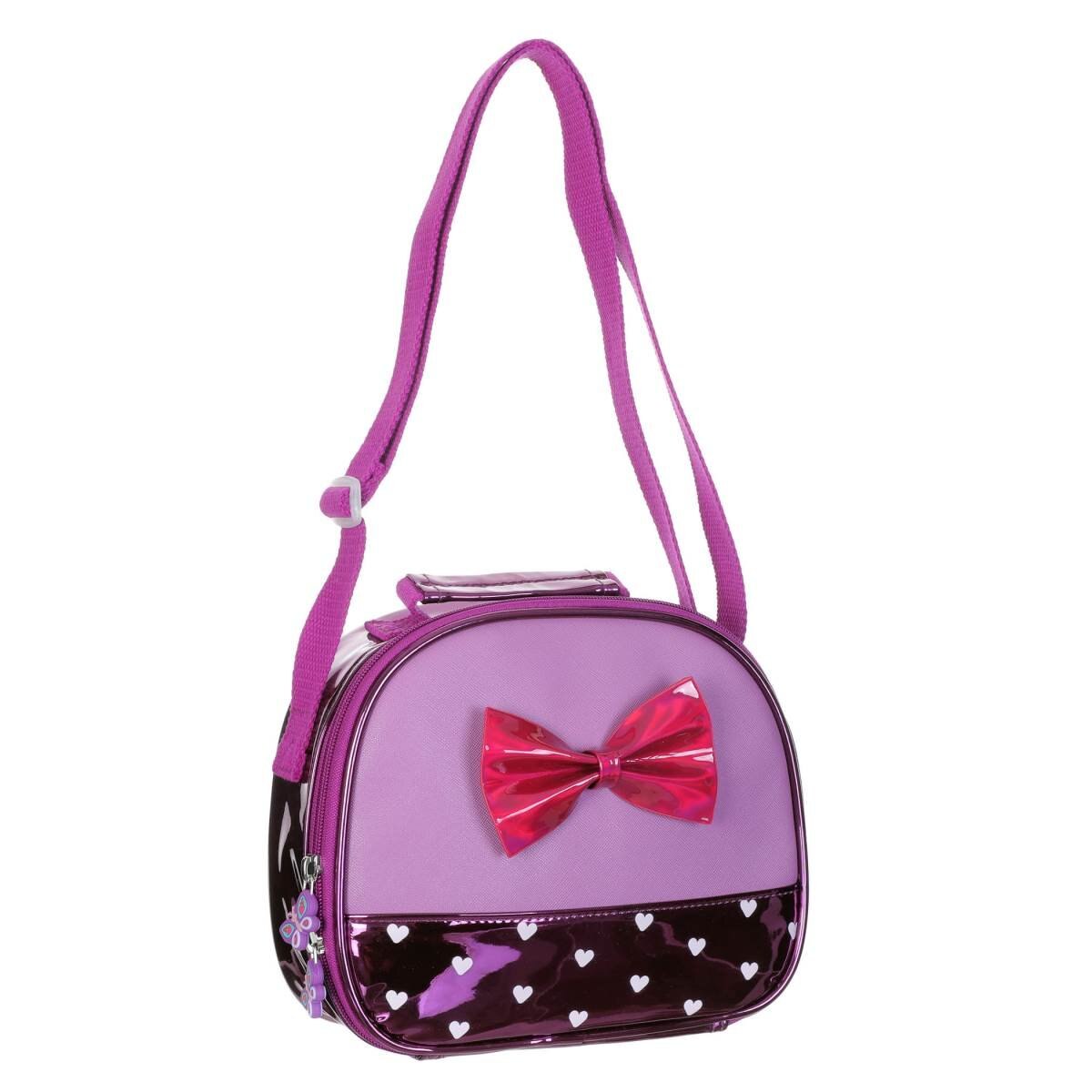 Lonchera Morada con Corazones W Girls
