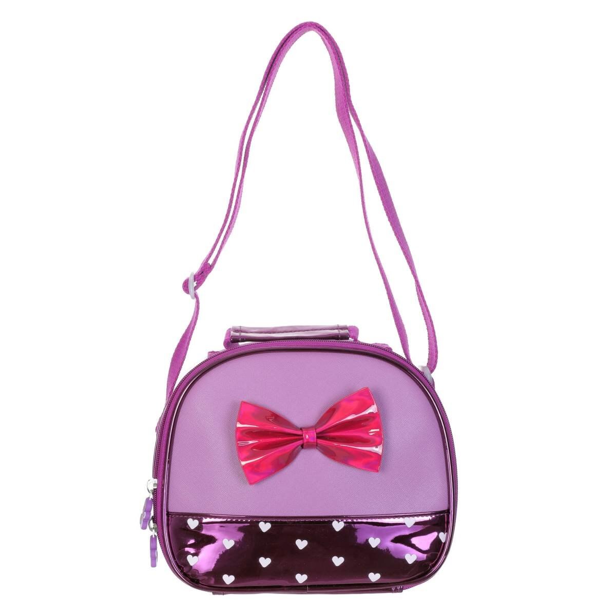 Lonchera Morada con Corazones W Girls