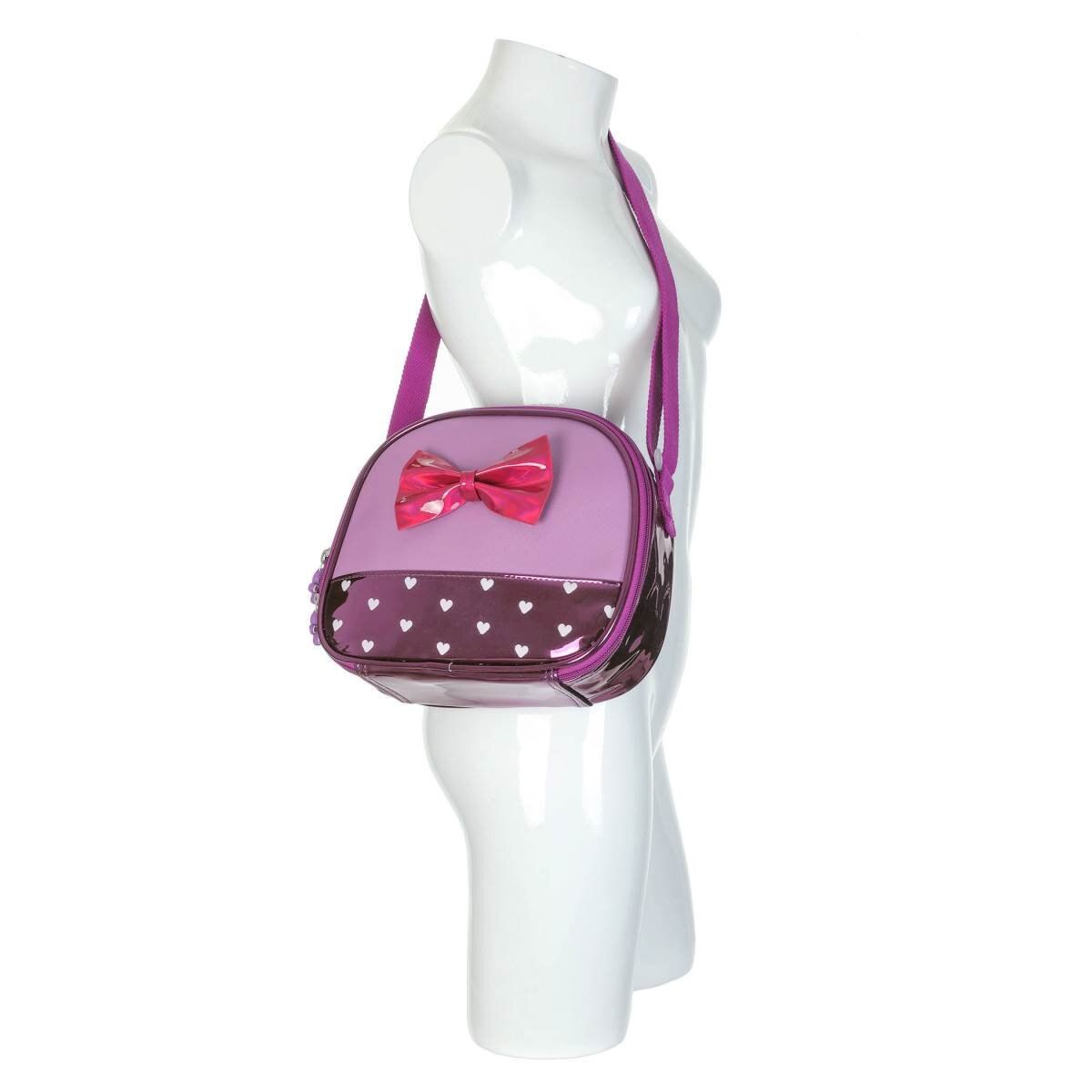 Lonchera Morada con Corazones W Girls