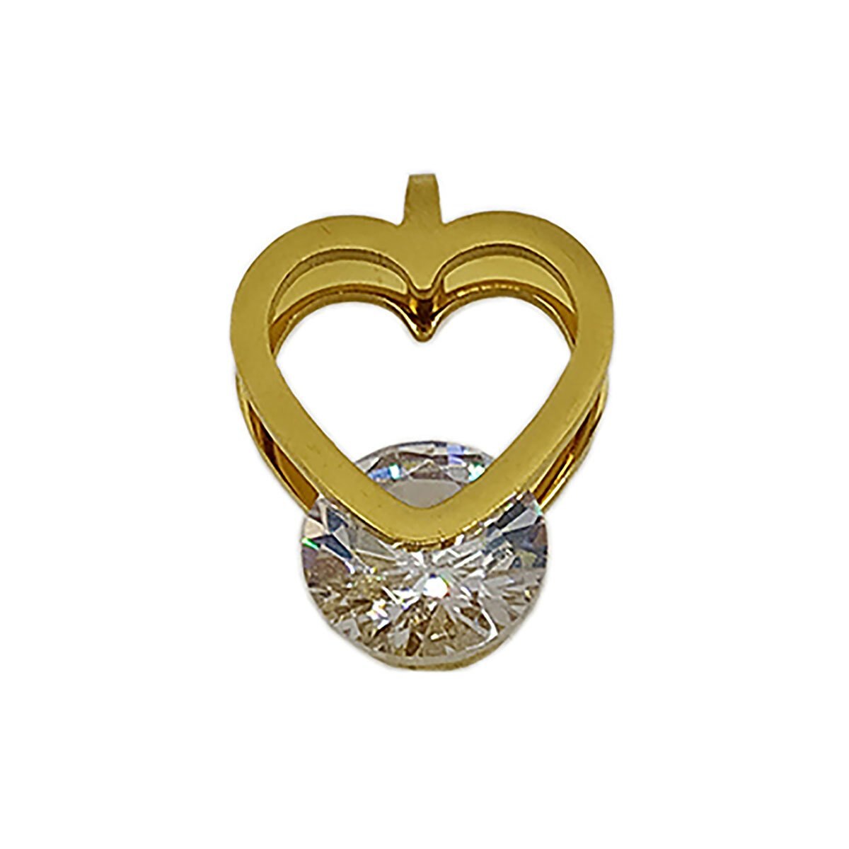 Juego para Dama con Corazón Y Zirconia. Oro Angelus