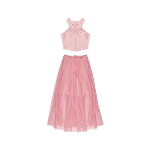 Conjunto para Niña Blusa y Falda Rosa Claro Pink Gallery Modelo S-D102