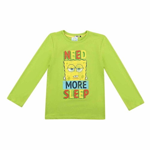 Pijama Verde para Niño Bon Esponja Modelo Pbe0020
