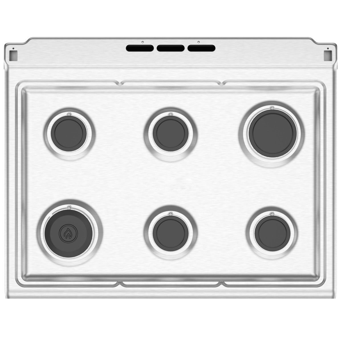 Estufa Mabe Plata Mercury Vidrio Negro Em7674Cfis1