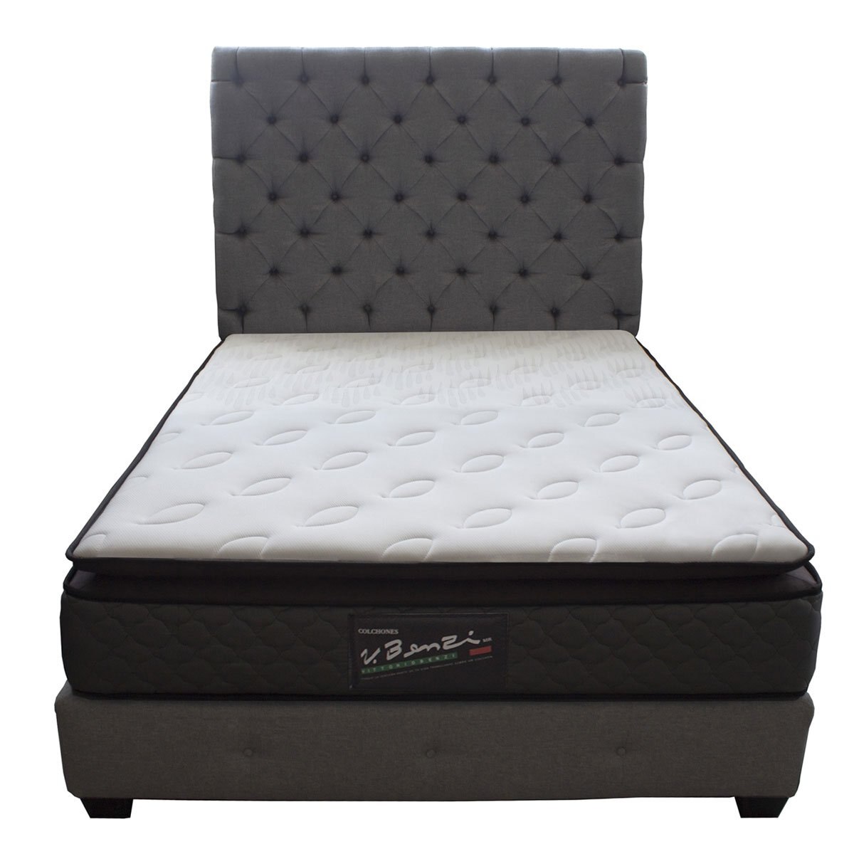 Paquete de Colchón, Base Y Cabecera Premium King Size Vittorio Benzi