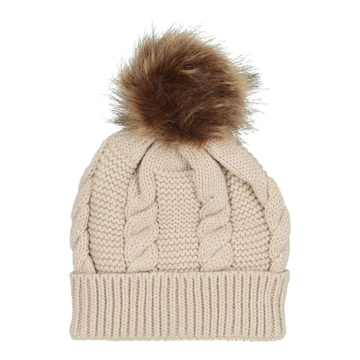 Gorro Tejido Beige Phi By Philosophy Jr