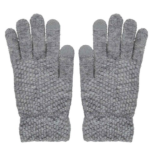 Guantes Tejidos  Gris Obscuro Phi By Philosophy Jr