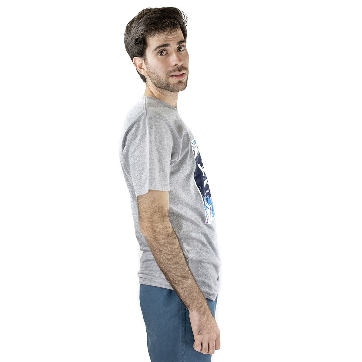 Playera Gris Estampada para Caballero Vans Modelo Vn0A312Sycf