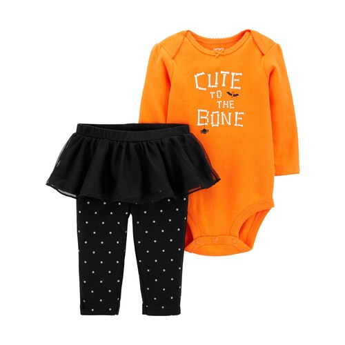 Set Pantalón Y Body Naranja para Bebé Carters Modelo 1J255210