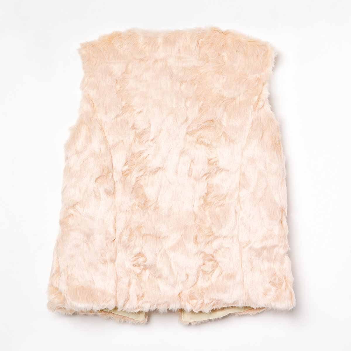 Chaleco Beige de Peluche para Niña Hollywood North Modelo Hap202008