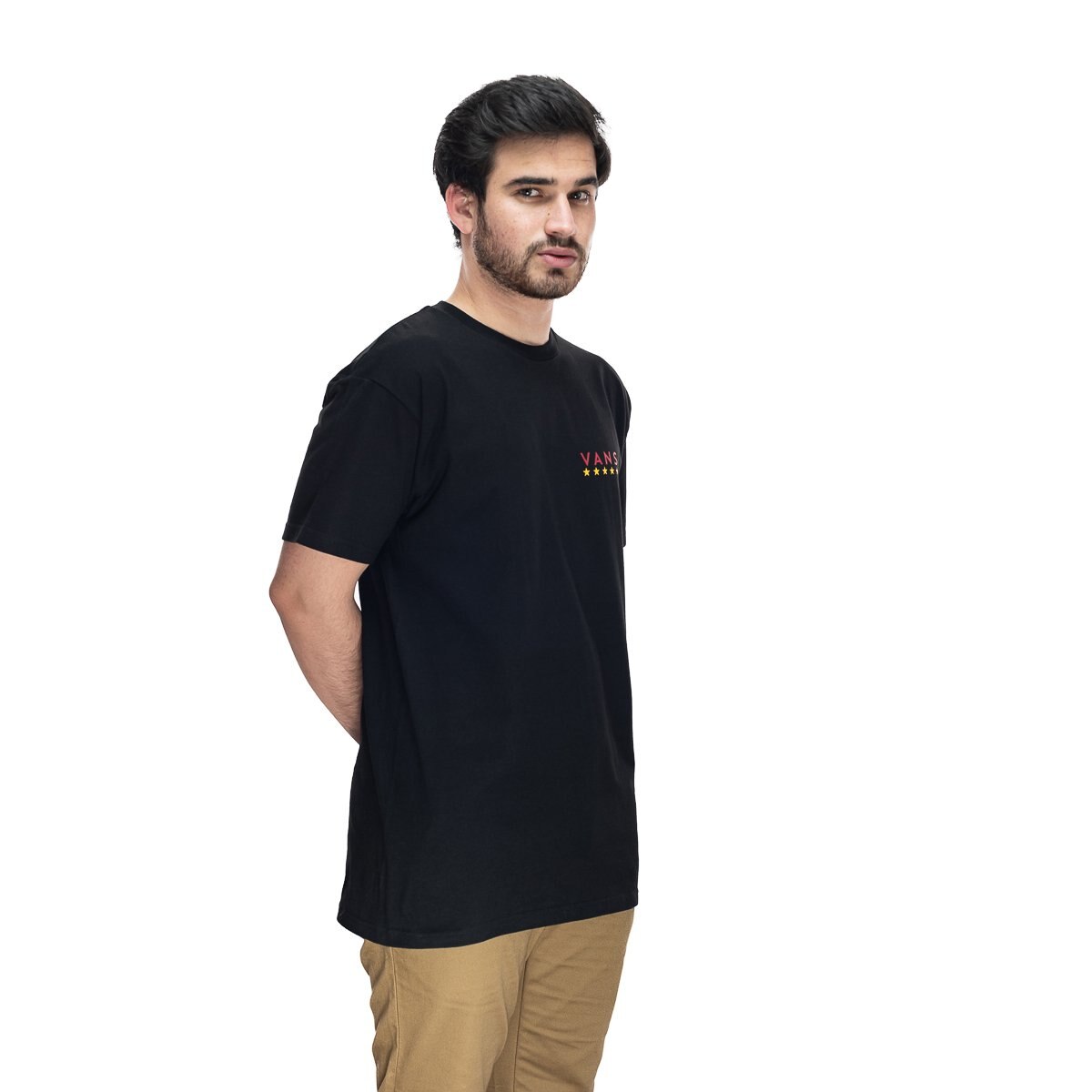 Playera Manga Corta Negra para Caballero Vans Modelo Vn0A4S2Lblk