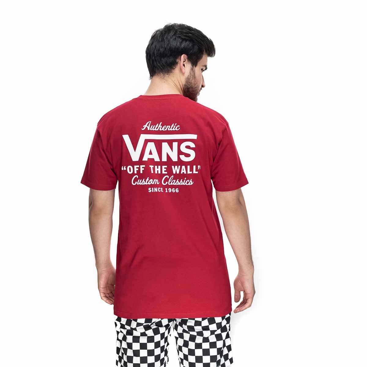 Playera Manga Corta Roja para Caballero Vans Modelo Vn0A3Hzfcar