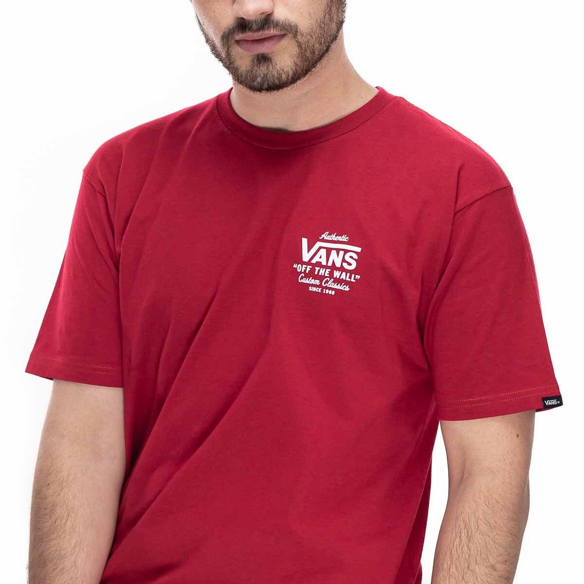 Playera Manga Corta Roja para Caballero Vans Modelo Vn0A3Hzfcar