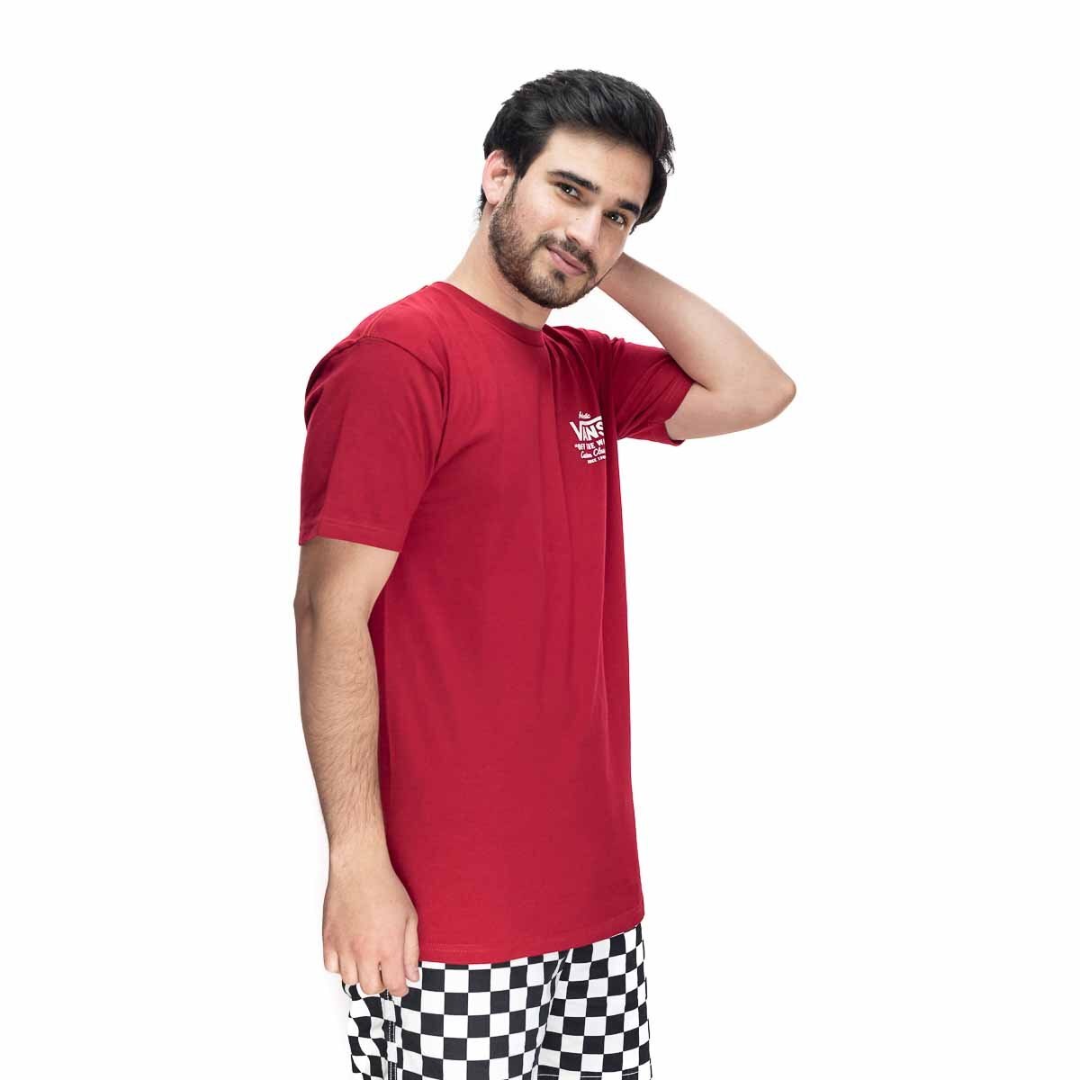 Playera Manga Corta Roja para Caballero Vans Modelo Vn0A3Hzfcar