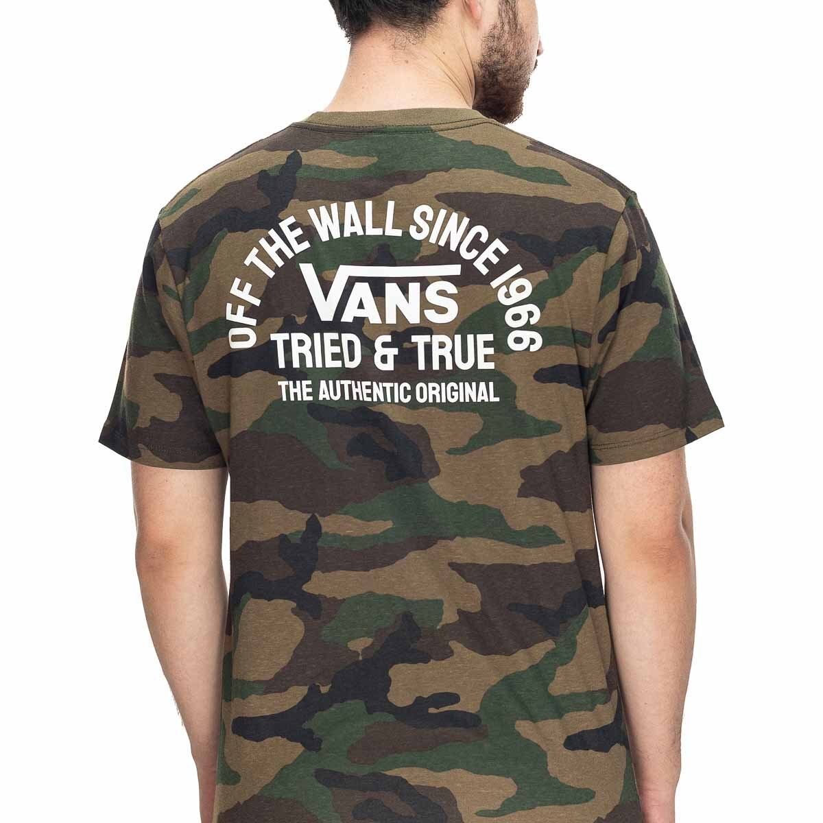 Playera Manga Corta Café Combinado para Caballero Vans Modelo Vn0A4Roacma