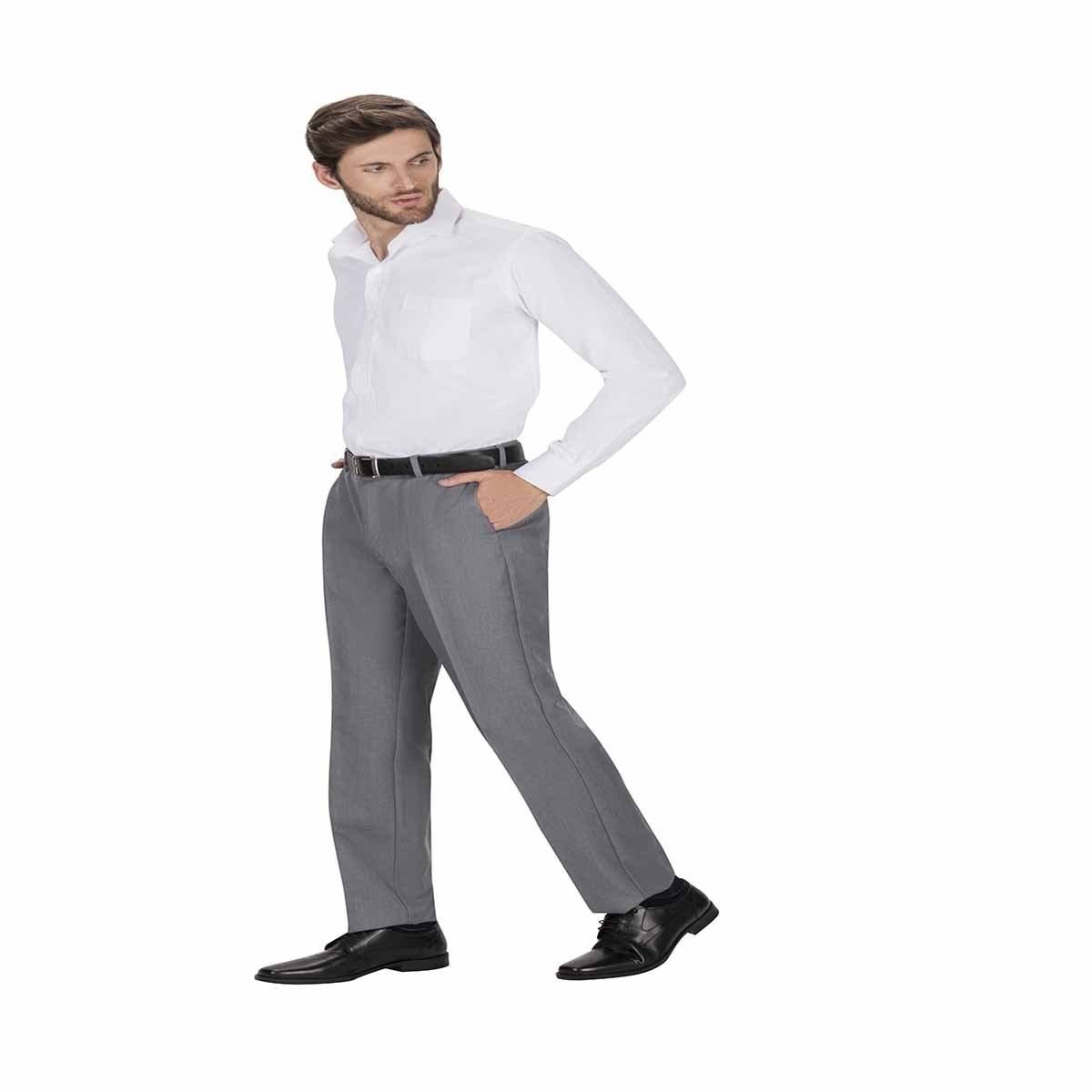 Pantalón Slim Fit Gris para Caballero Bruno Magnani Modelo Pol003 a