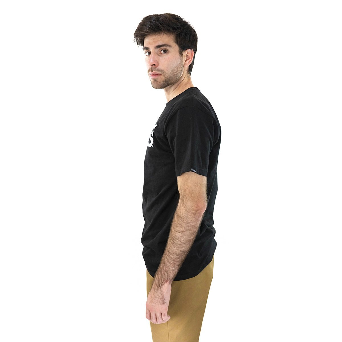 Playera Negra Combinada para Caballero Vans Modelo Vn-0Gggy28