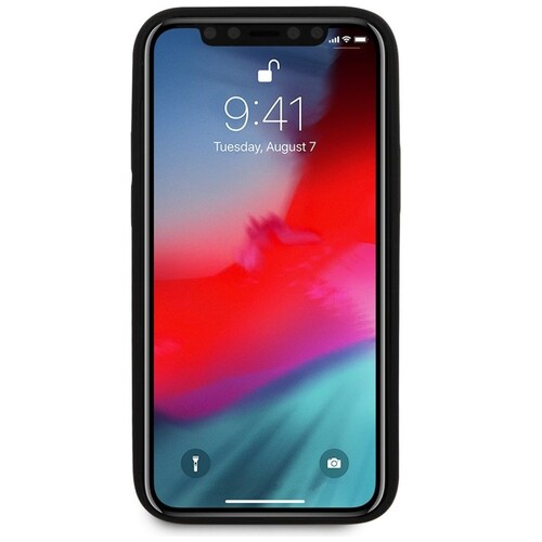 Funda Roja Ferrari para Iphone 12 Tipo Fibra de Carbono
