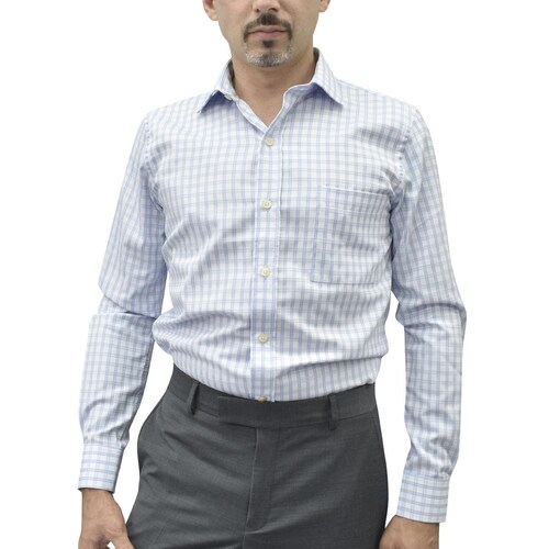 Camisa de Vestir Slim Azul Combinado para Caballero Cavalier Modelo Ccv01399420