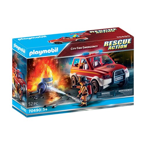 Equipo de Rescate: Carro en Llamas Playmobil