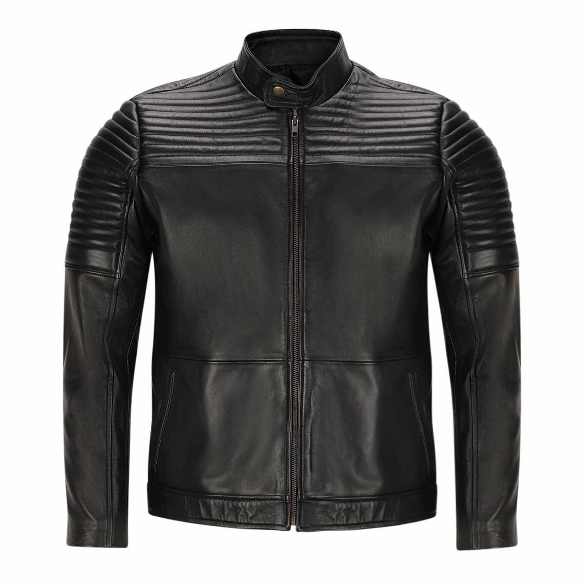 Chamarra Piel Negra para Caballero Carlo Corinto Modelo 831