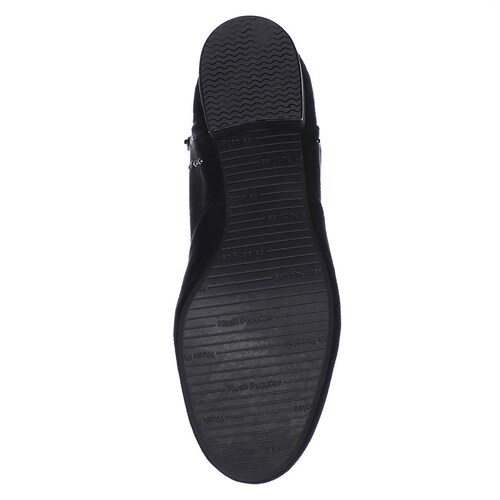 Botín Negro Textura de Gamuza Hush Puppies