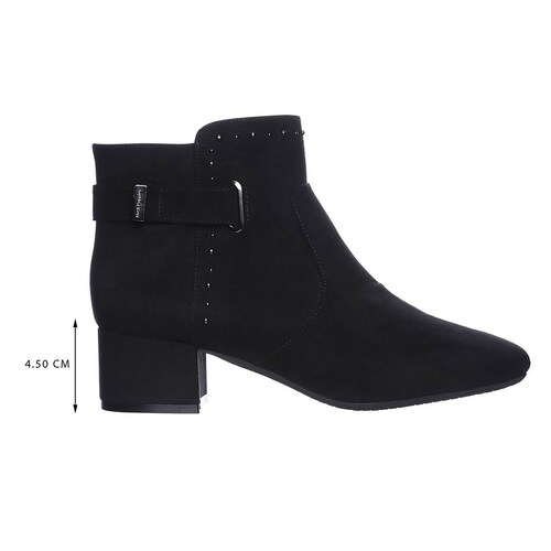 Botín Negro Textura de Gamuza Hush Puppies