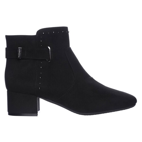 Botín Negro Textura de Gamuza Hush Puppies