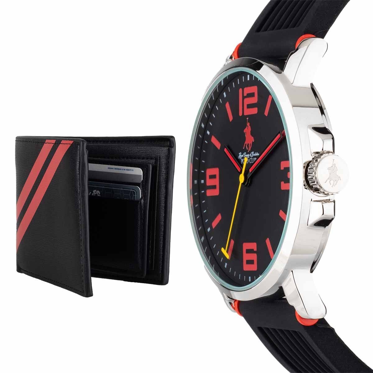 Set de Reloj Y Cartera para Caballero Polo Club Modelo Apck08Ngwn