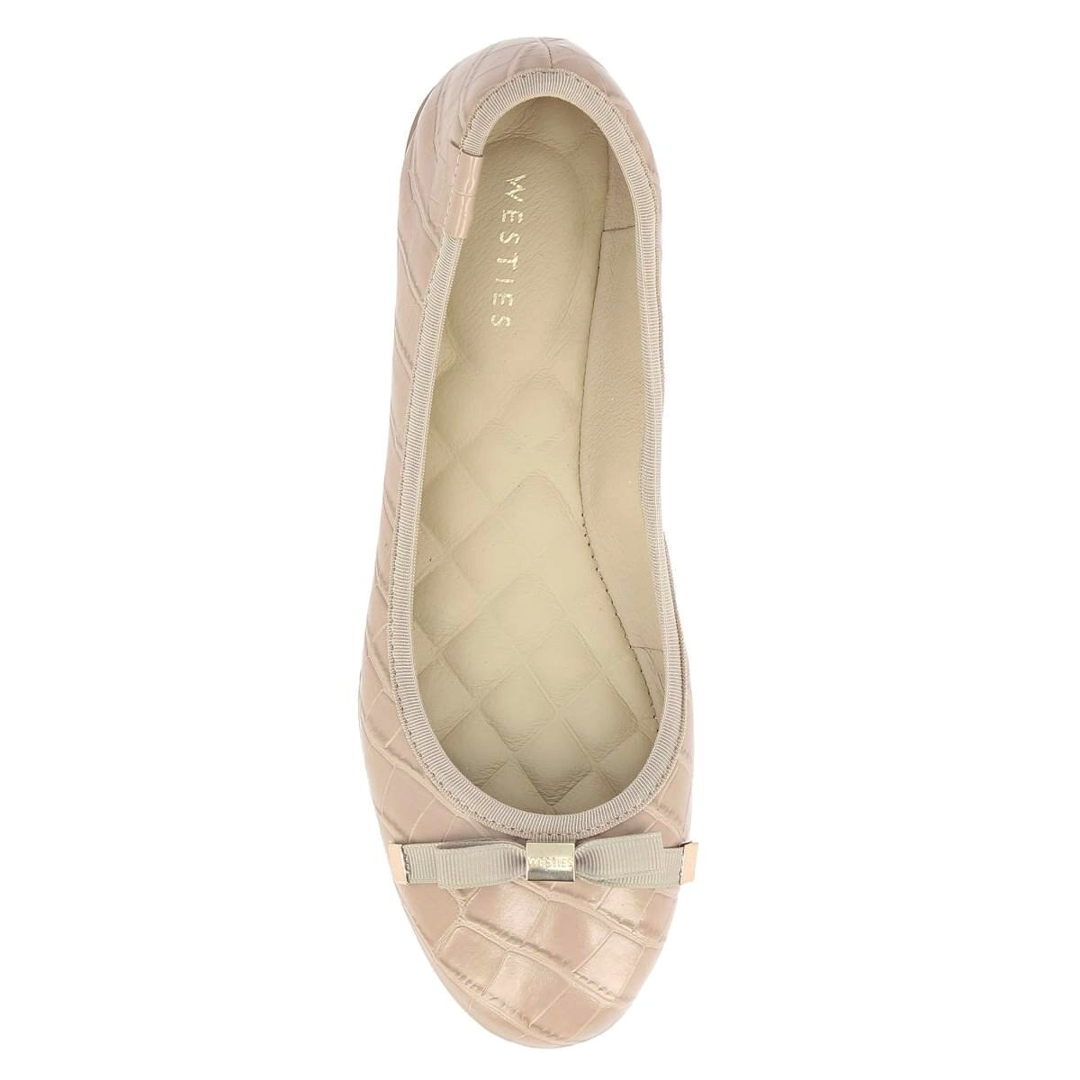 Balerina Beige Punta Redonda con Moño en la Punta Westies